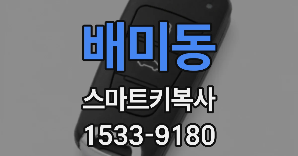 배미동 스마트키복사