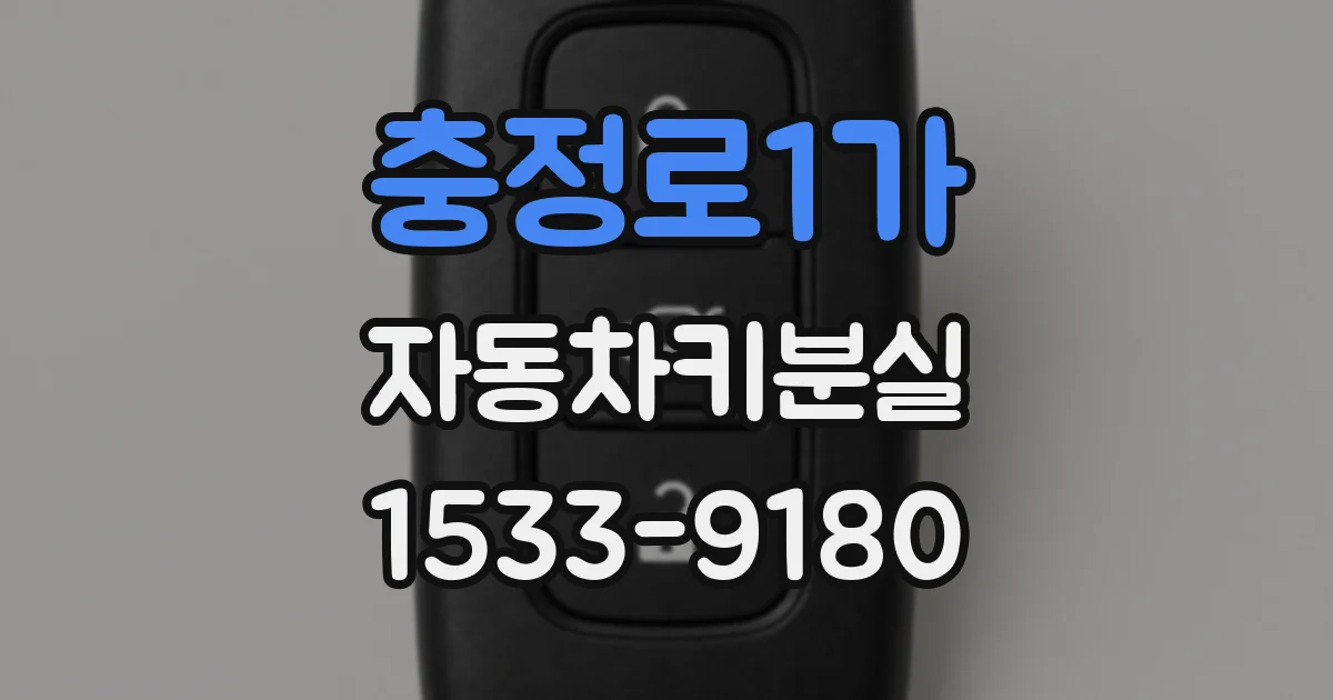 충정로1가 자동차키분실
