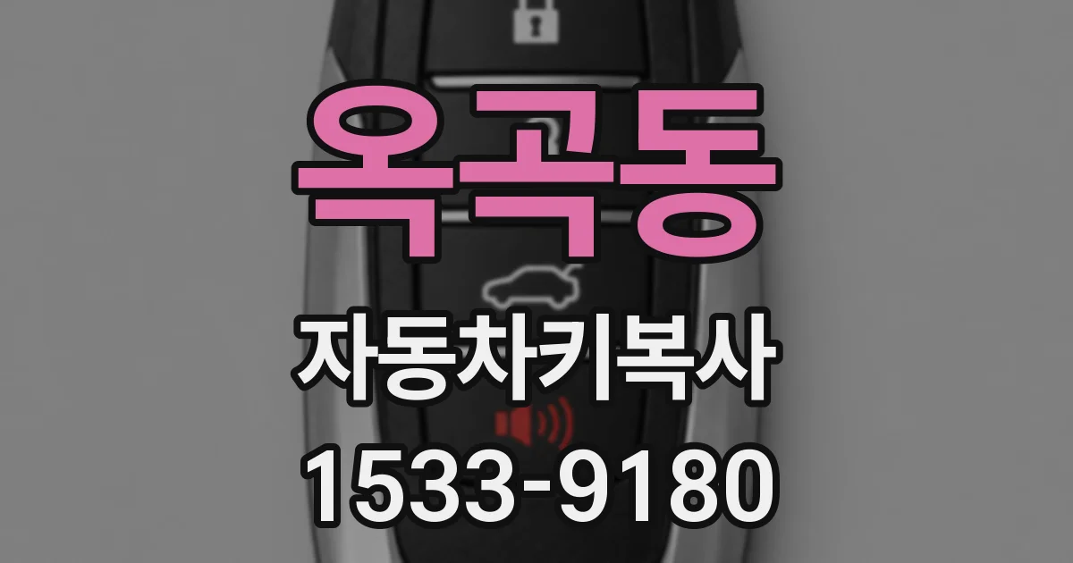 옥곡동 자동차키복사