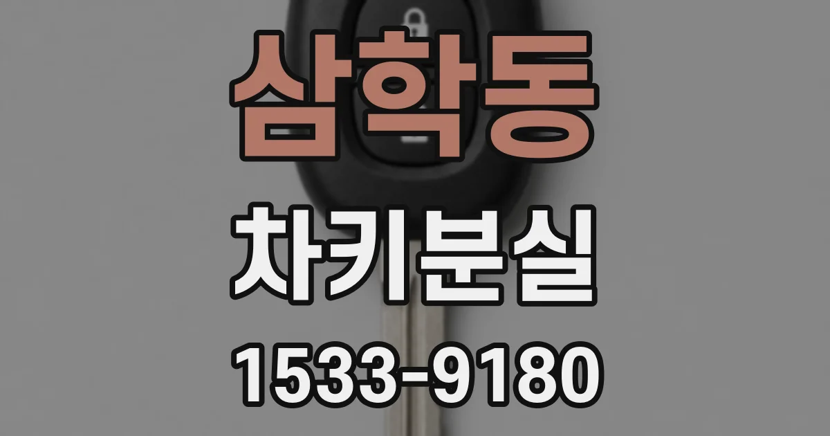 삼학동 차키분실