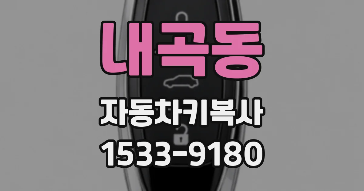 내곡동 자동차키복사