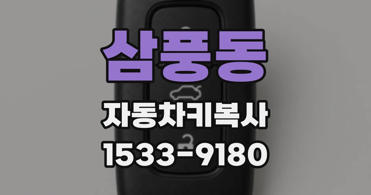삼풍동 자동차키복사