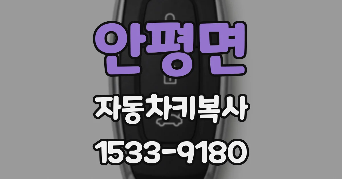 안평면 자동차키복사