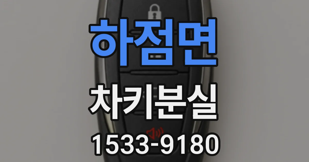 하점면 차키분실