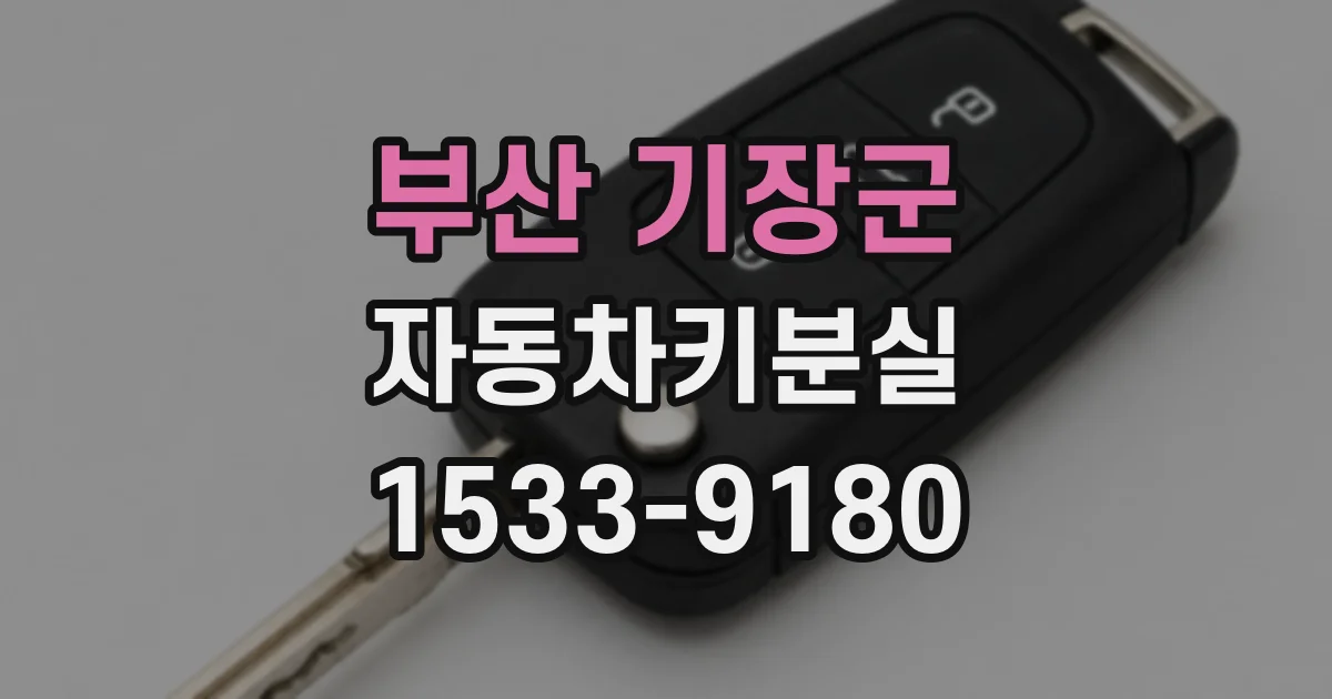 부산 기장군 자동차키분실