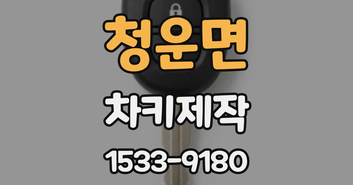 청운면 차키제작