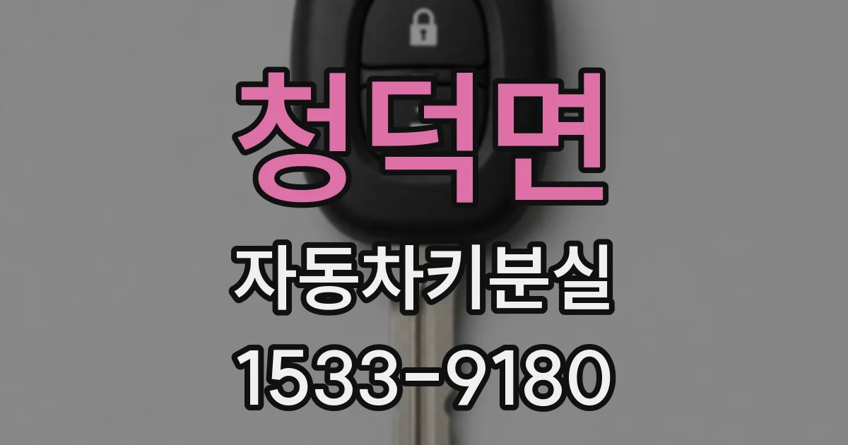 청덕면 자동차키분실