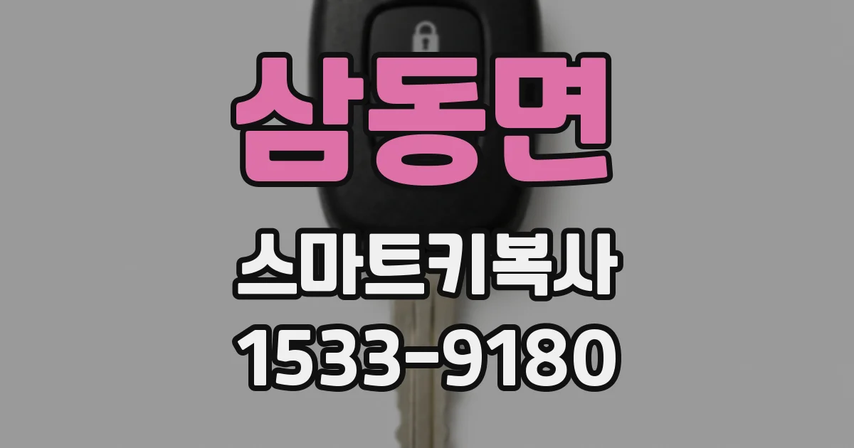 삼동면 스마트키복사