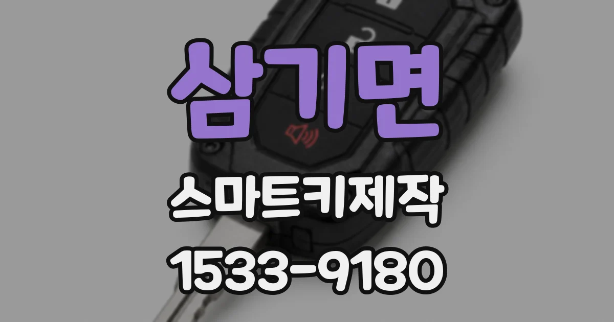 삼기면 스마트키제작