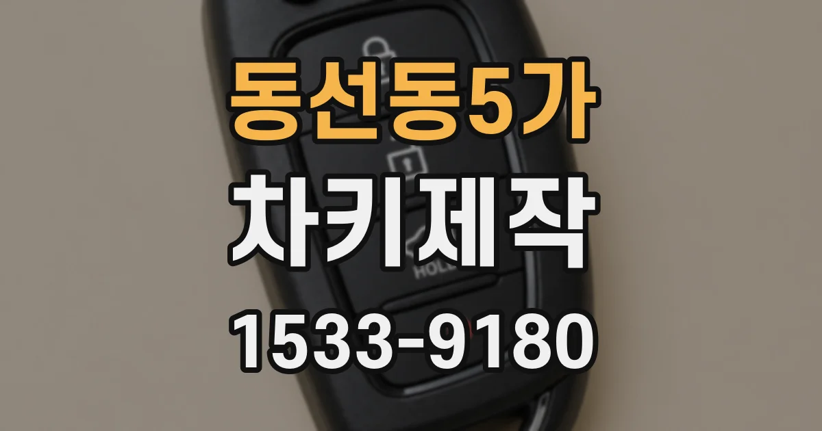 동선동5가 차키제작