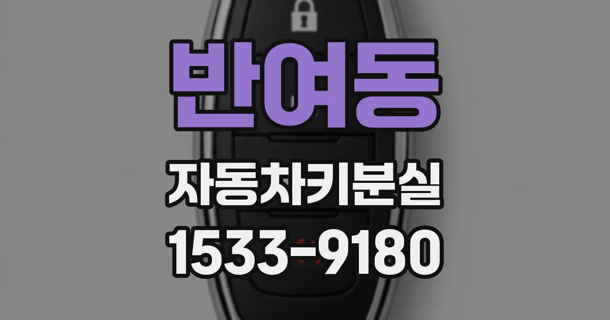 반여동 자동차키분실