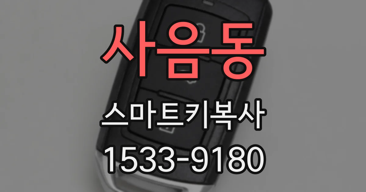 사음동 스마트키복사