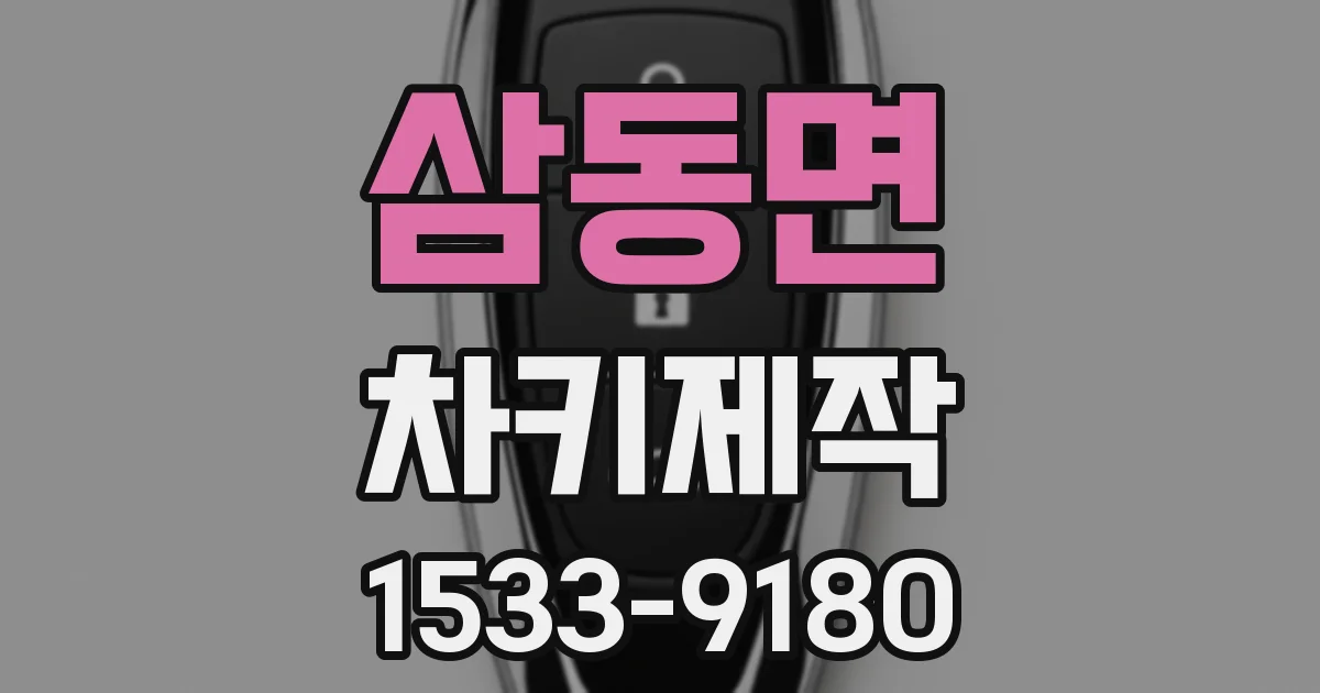 삼동면 차키제작