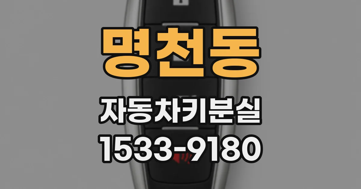 명천동 자동차키분실