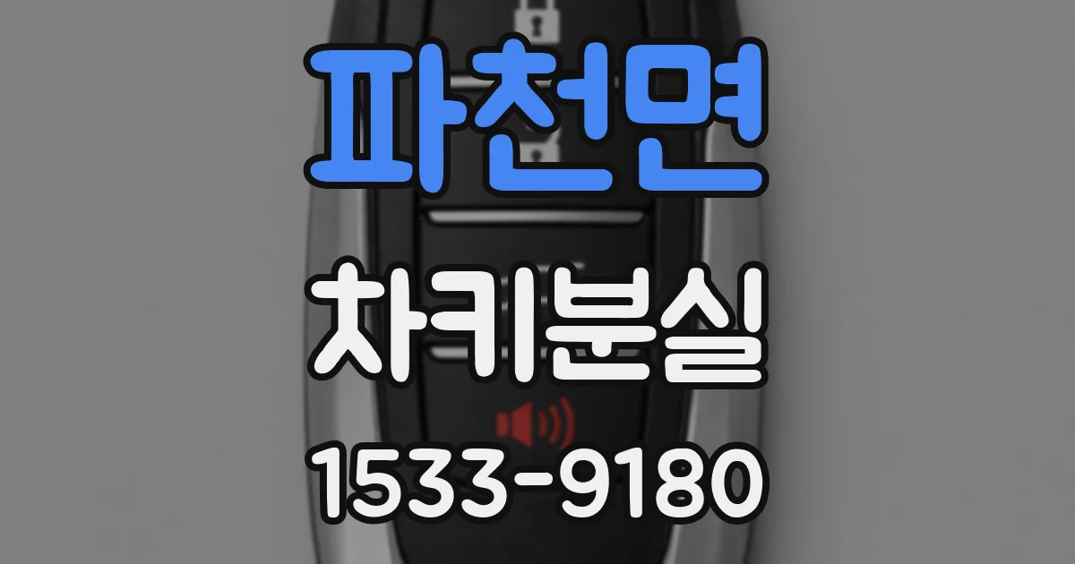 파천면 차키분실