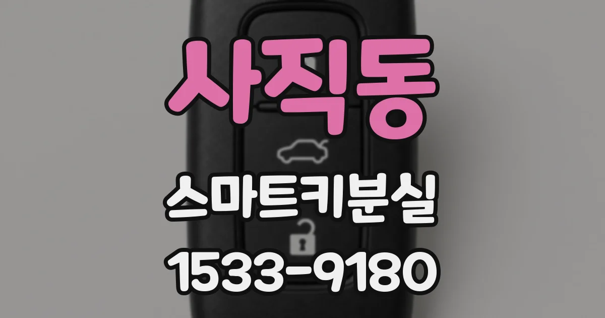 사직동 스마트키분실