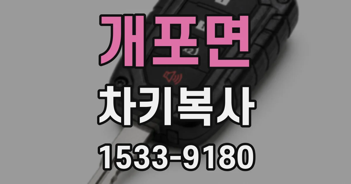개포면 차키복사