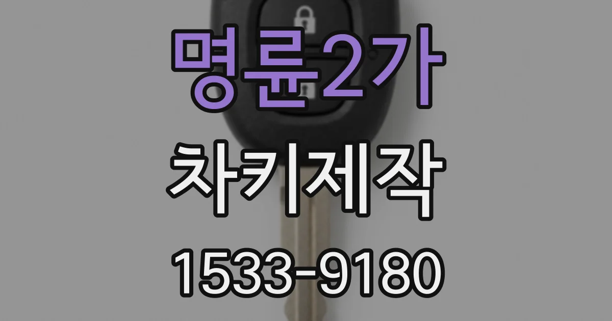 명륜2가 차키제작