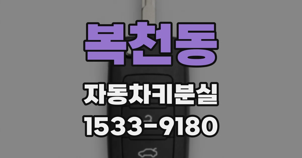 복천동 자동차키분실
