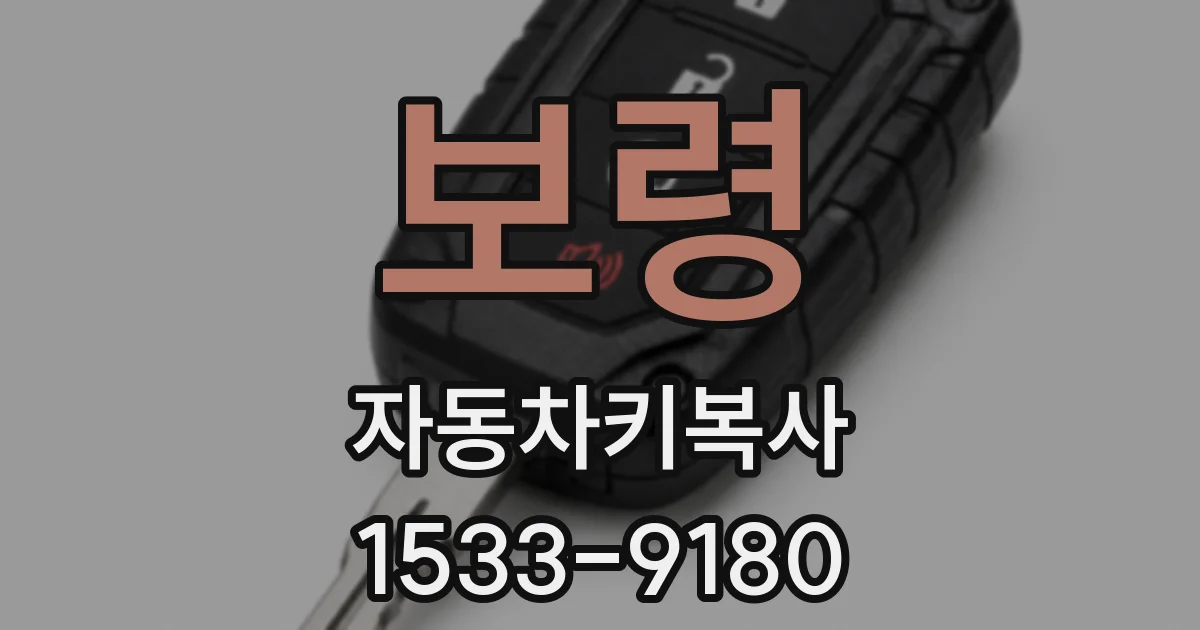 보령 자동차키복사