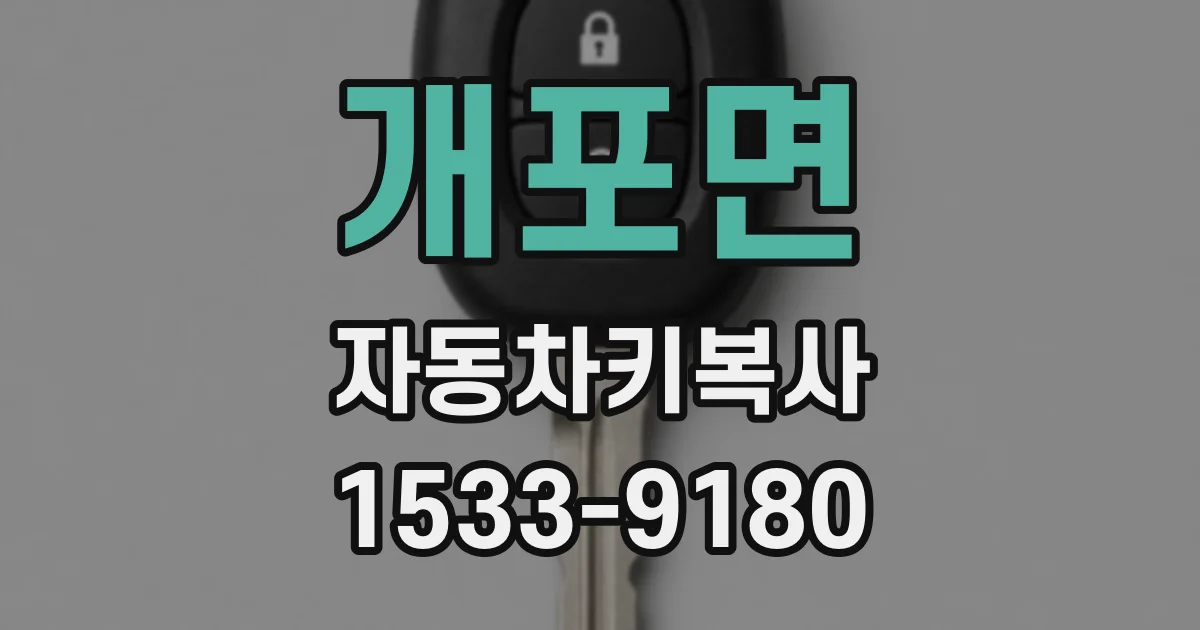 개포면 자동차키복사