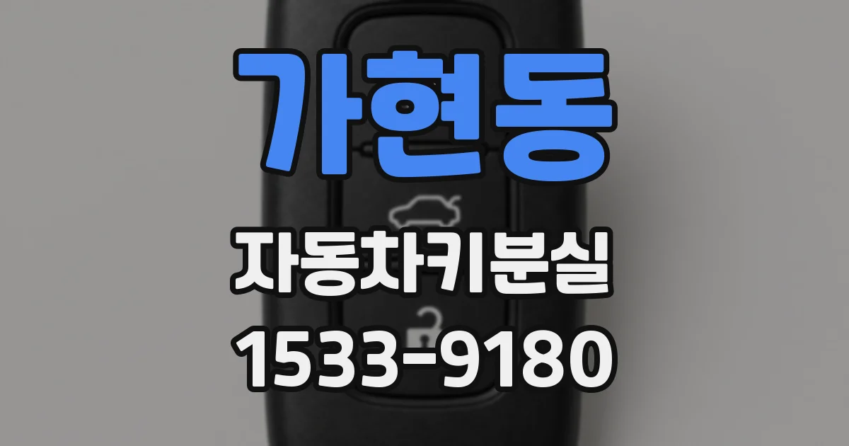 가현동 자동차키분실