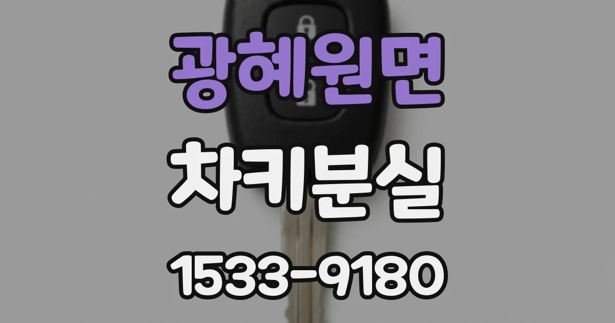 광혜원면 차키분실