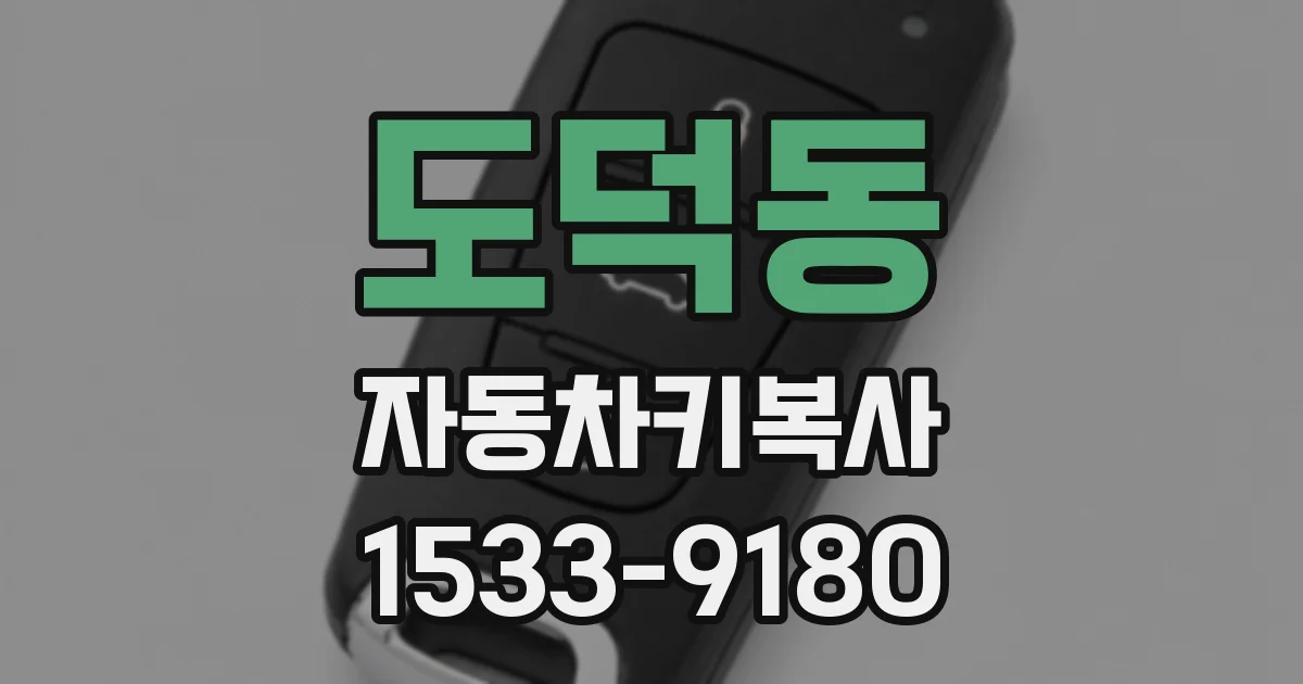 도덕동 자동차키복사