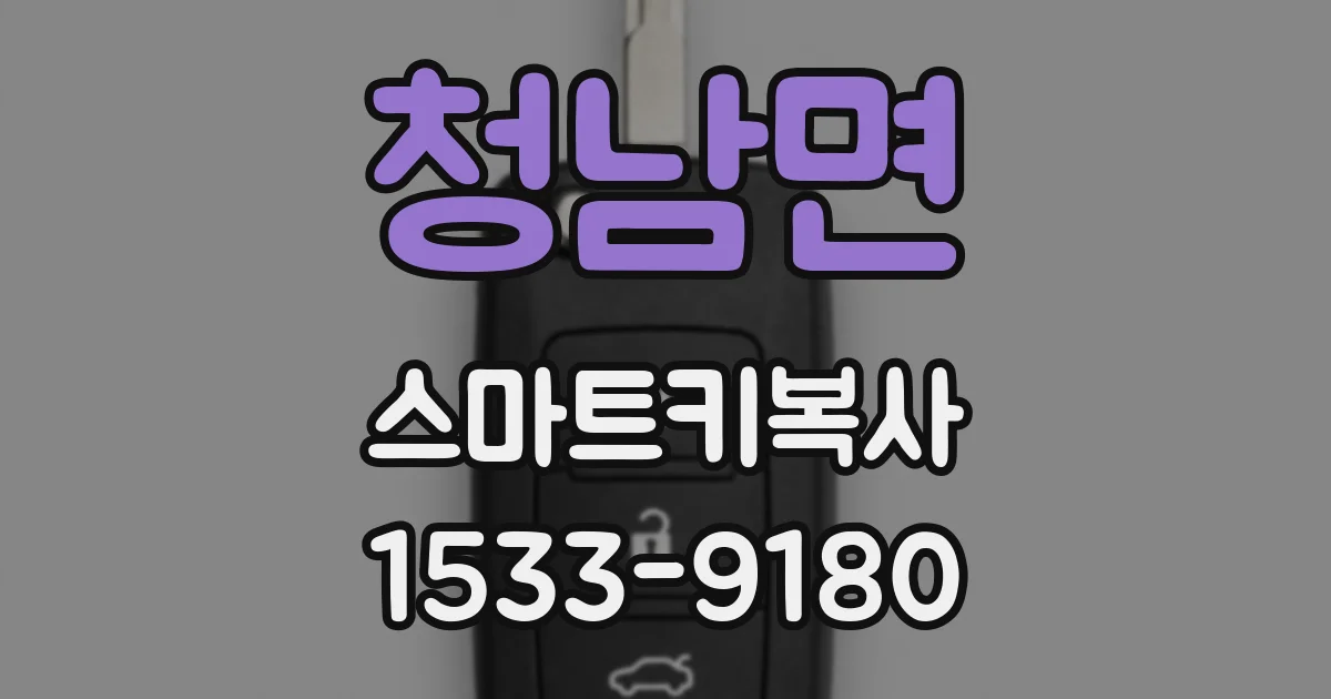 청남면 스마트키복사