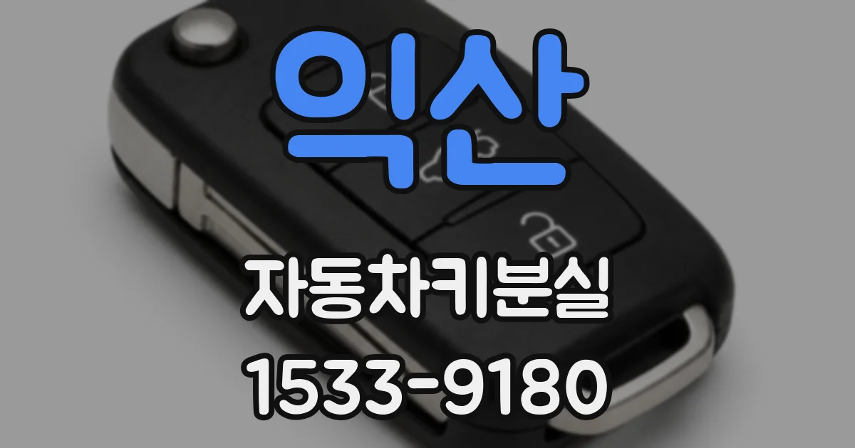 익산 자동차키분실