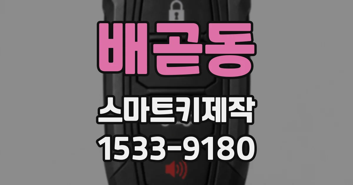 배곧동 스마트키제작