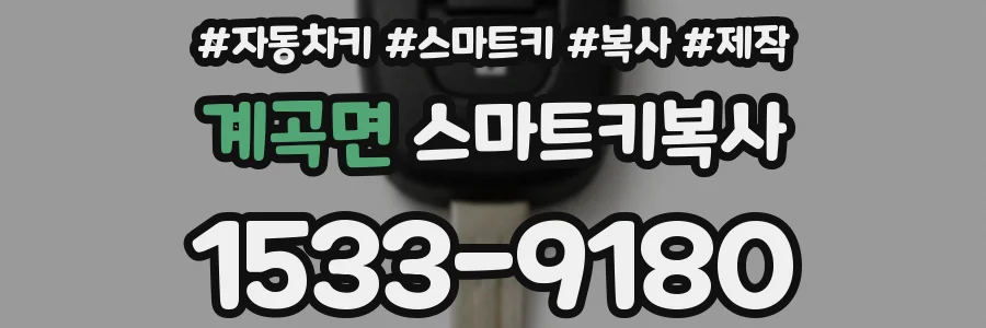 계곡면 스마트키복사