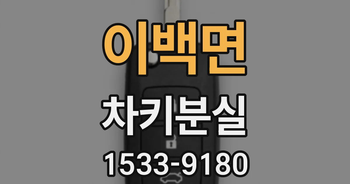 이백면 차키분실