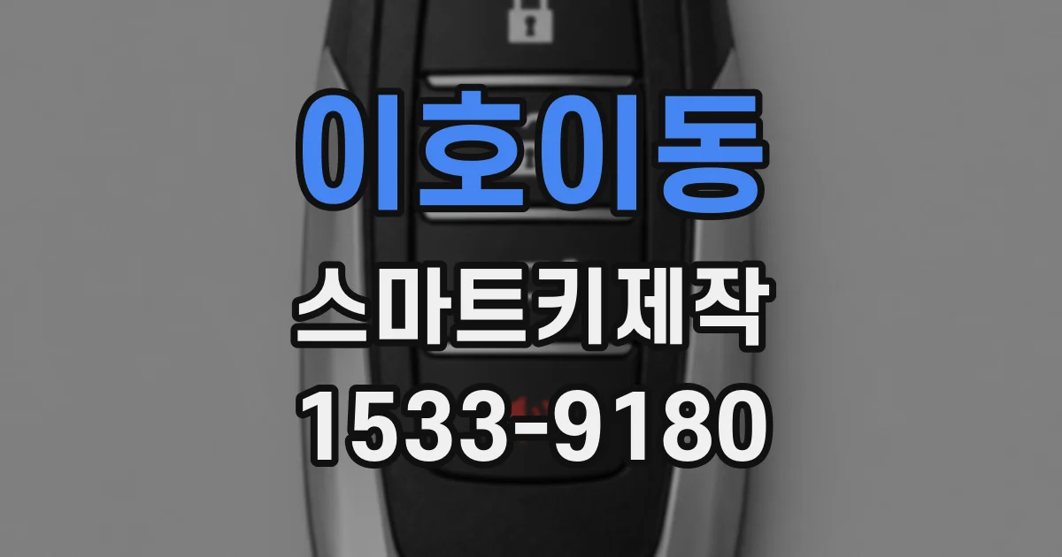 이호이동 스마트키제작