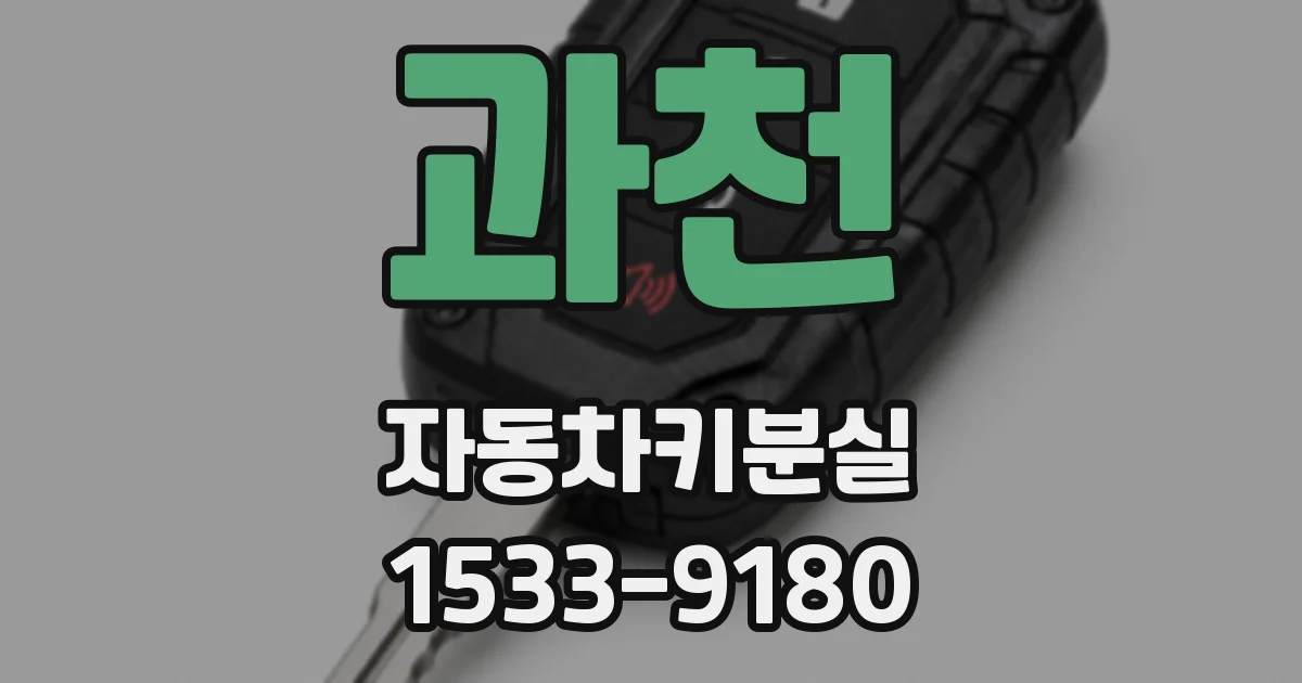 과천 자동차키분실
