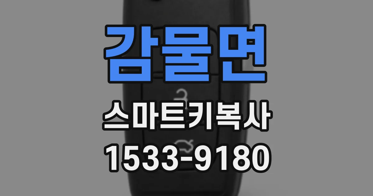 감물면 스마트키복사