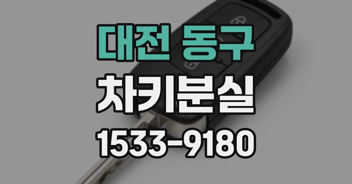 대전 동구 차키분실