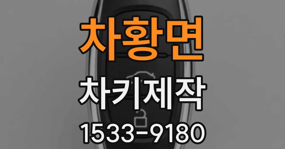 차황면 차키제작