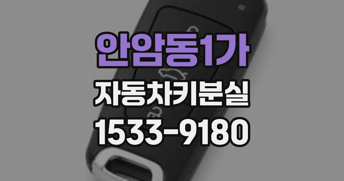 안암동1가 자동차키분실