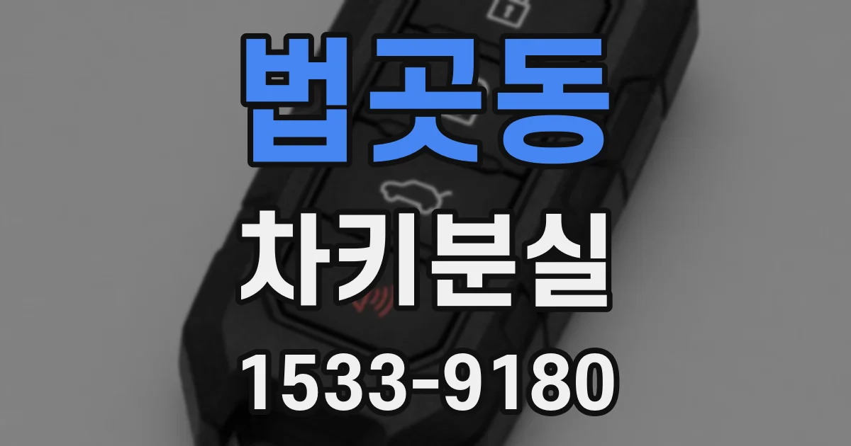 법곳동 차키분실