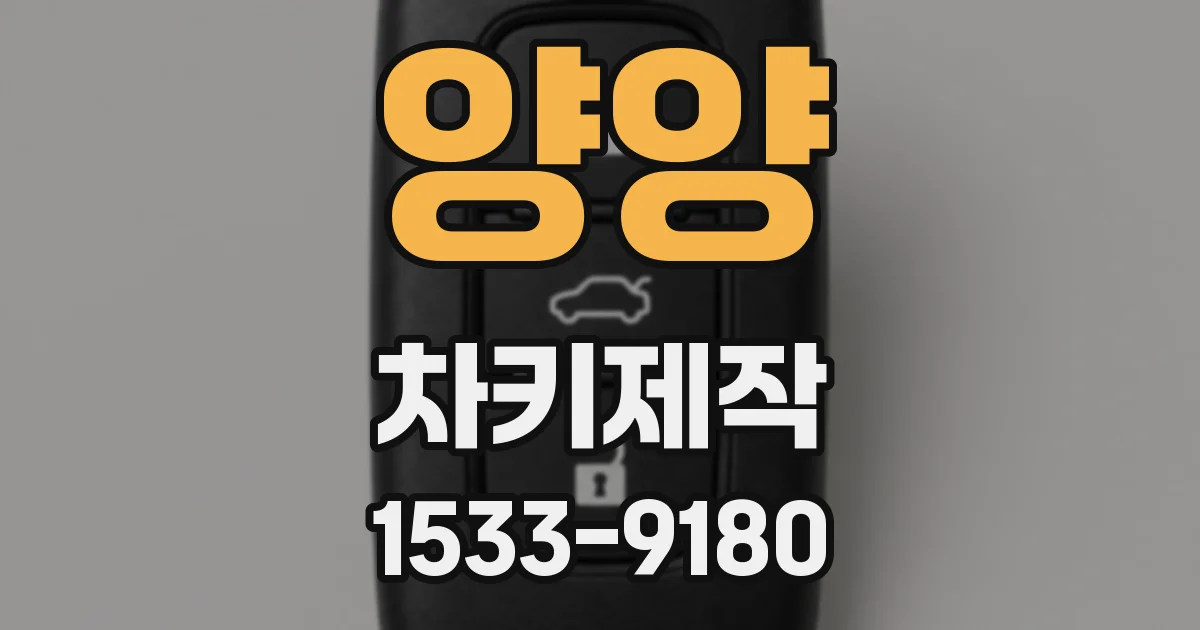 양양 차키제작