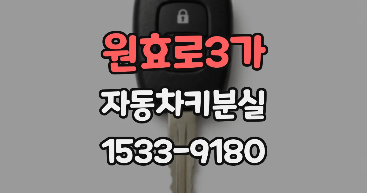 원효로3가 자동차키분실