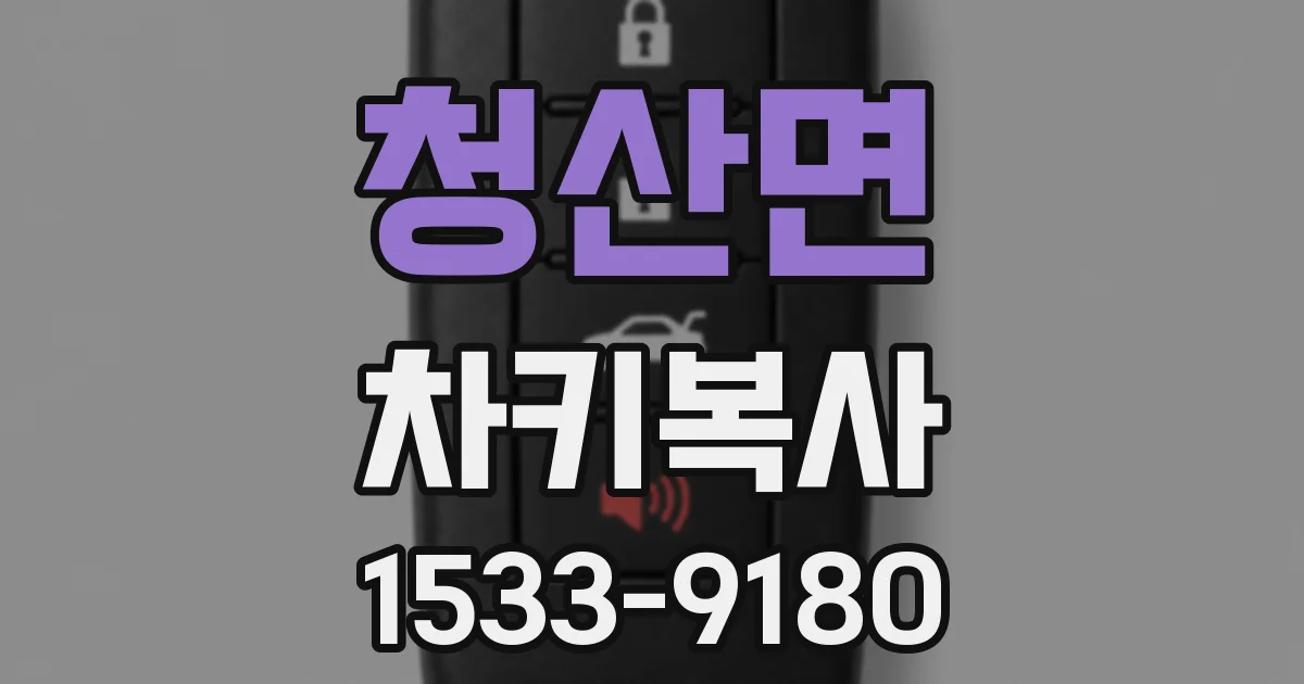 청산면 차키복사