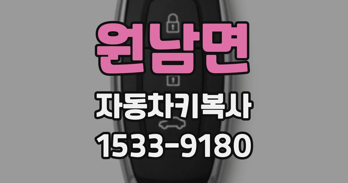 원남면 자동차키복사