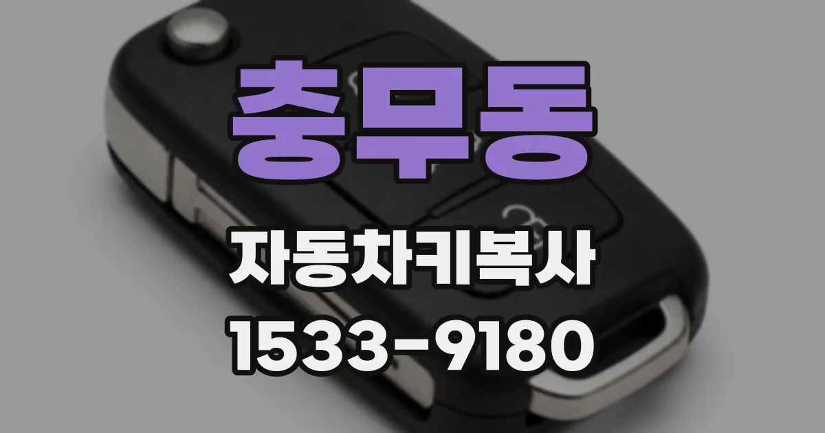 충무동 자동차키복사