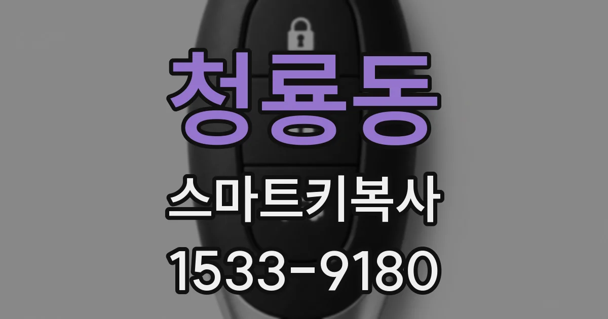 청룡동 스마트키복사