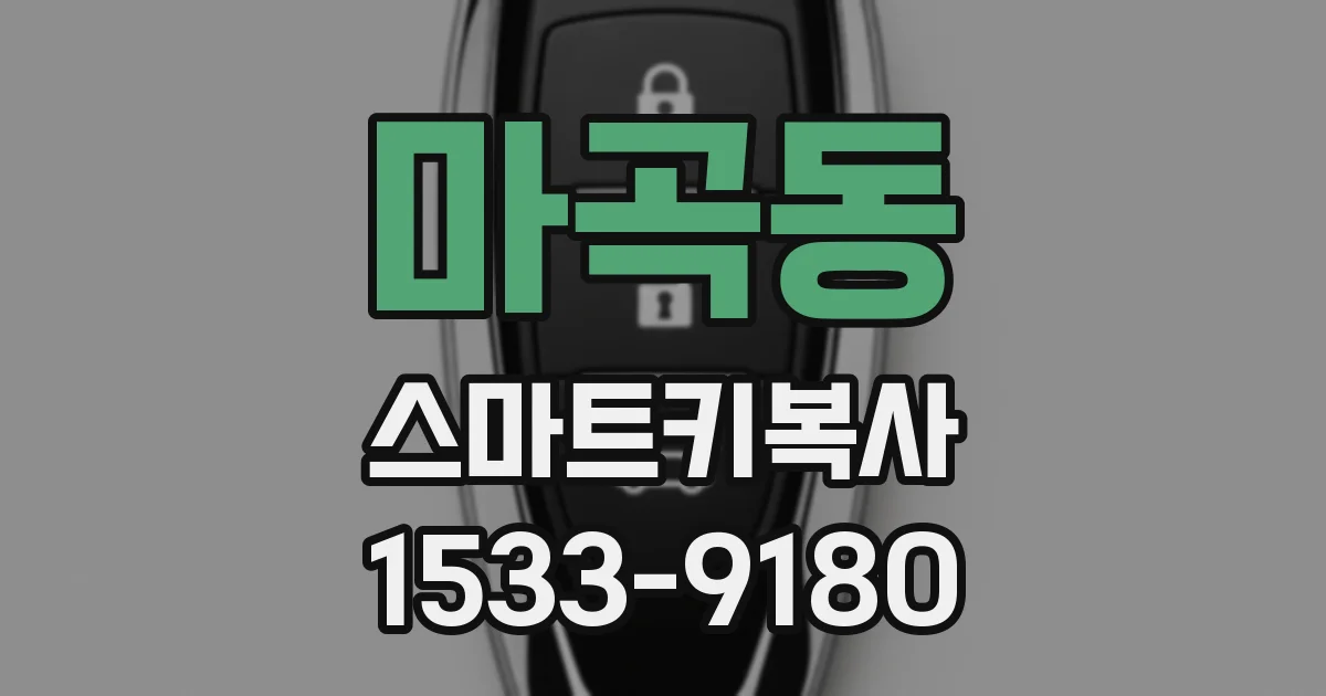 마곡동 스마트키복사