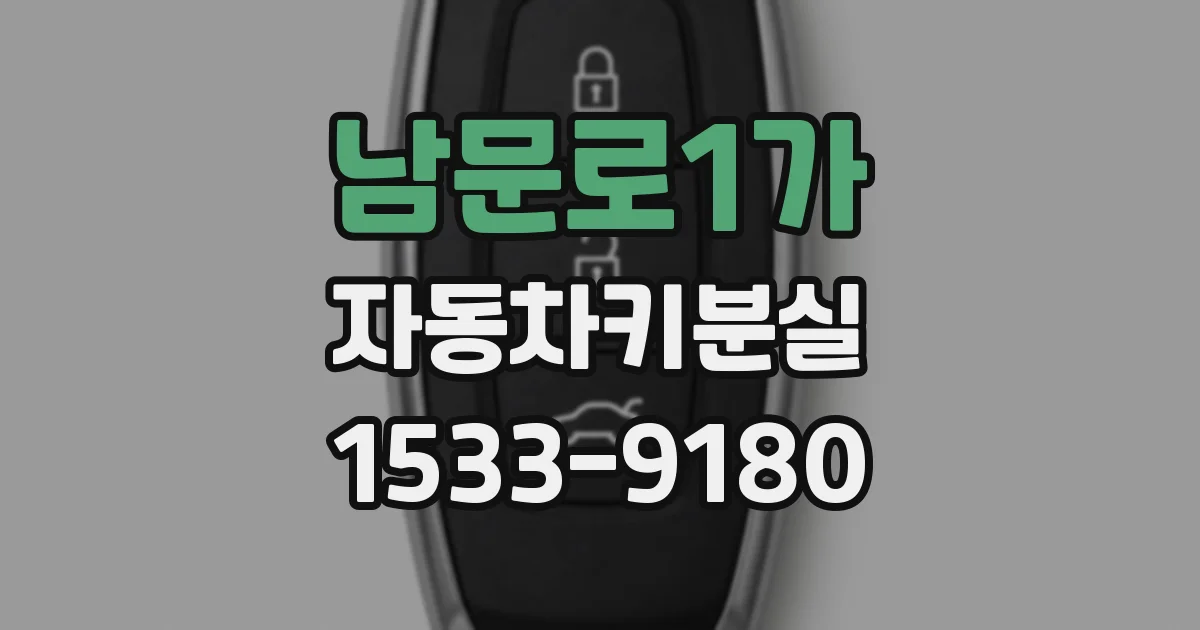남문로1가 자동차키분실