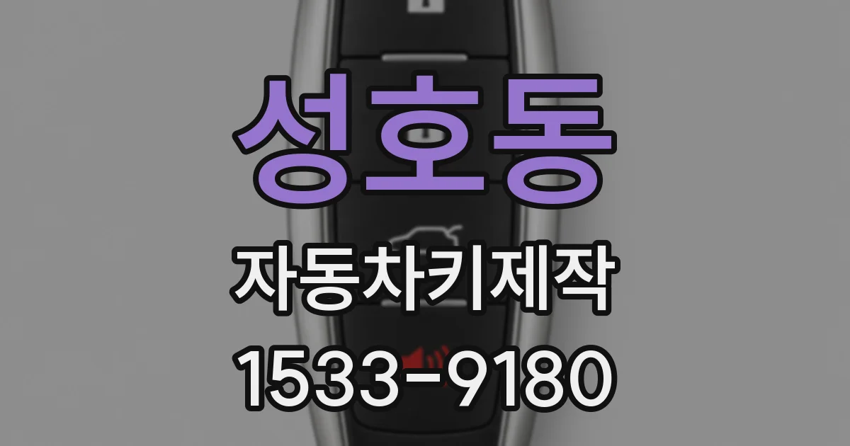 성호동 자동차키제작