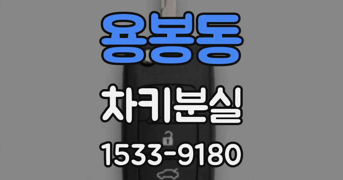 용봉동 차키분실